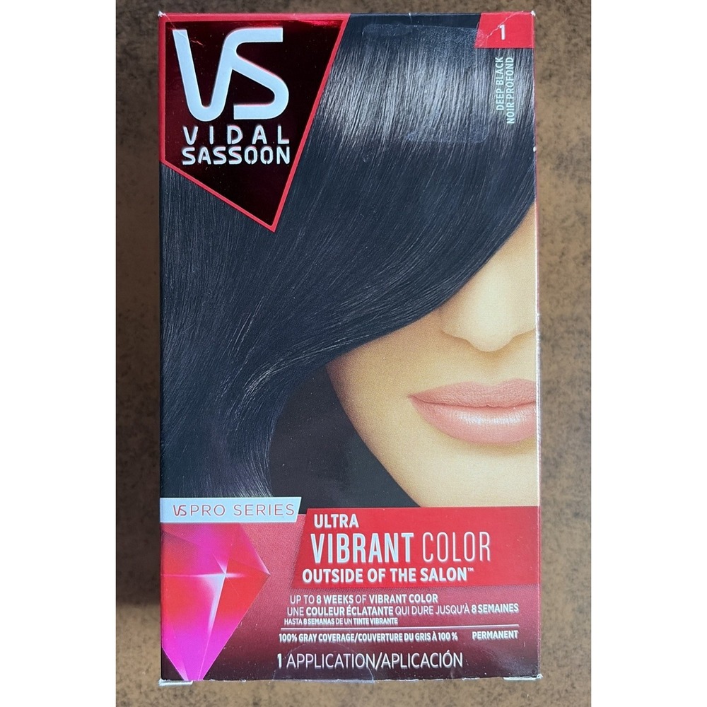 ONE (1) NIB Vidal Sassoon Pro Series Home Hair Color 1 Deep Black
